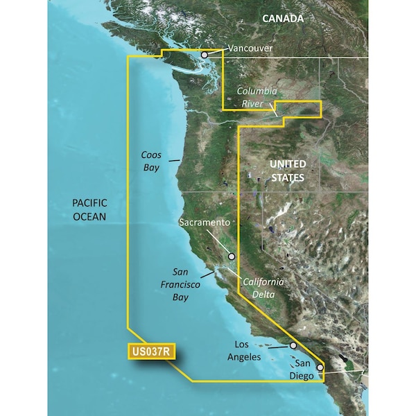 Garmin BlueChart g3 Vision HD, VUS037R, Vancouver, San Diego, microSD /SD 010-C1003-00 - main